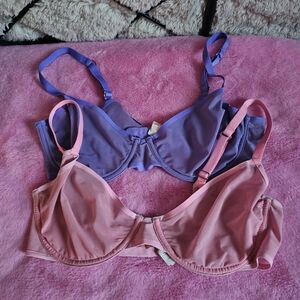 Aerie Purple and Pink Underwire Bra Set